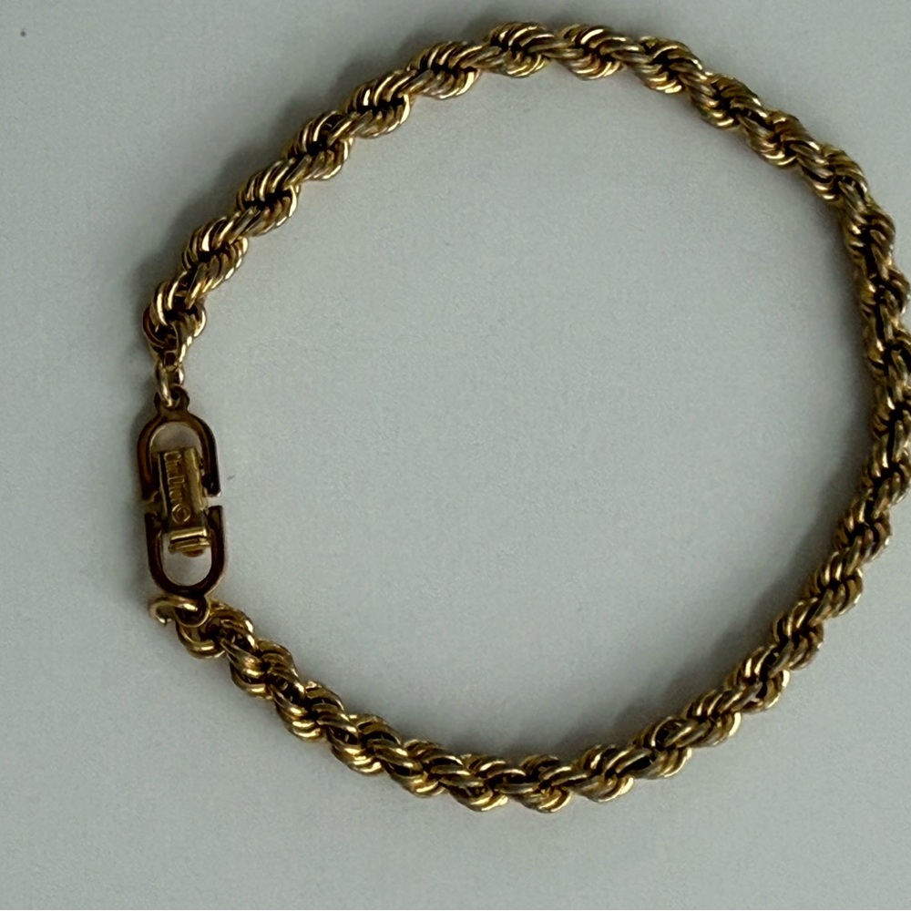 Christian Dior Gold Tone Chain Bracelet